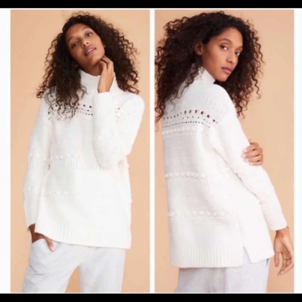 Lou & Grey Pom Pom Knit Medium Sweater